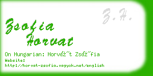 zsofia horvat business card